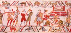H01059 Panel from Hastings Tapestry depicting castle ditch - Flickr - East Sussex Libraries Historical Photos.jpg